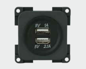 Presa Doppia USB 5V 1A 2,1A CBE MP2USB M