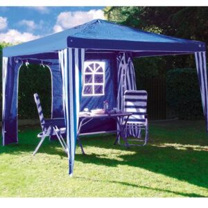 Parete Laterale Blu 4m con Porta Chalet