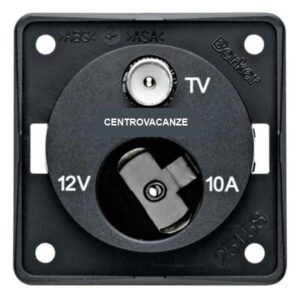presa 12v + tv bmp12atv/grigio