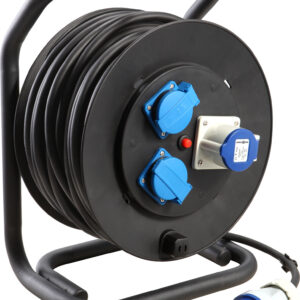 avvolgitore cee con cavo 3x2,5 - 25mt brunner