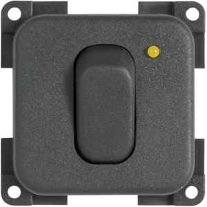 interruttore unipolare cbe mc12n grigio con led