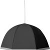 lampadario sixray ad ombrello grigio