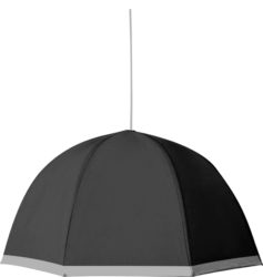 lampadario sixray ad ombrello grigio