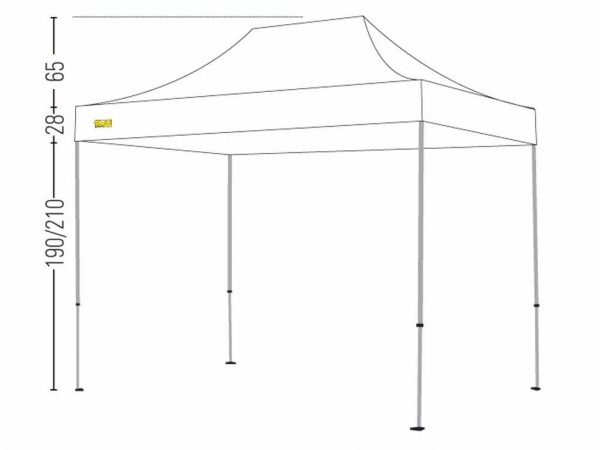 gazebo 2x3 market bianco bertoni