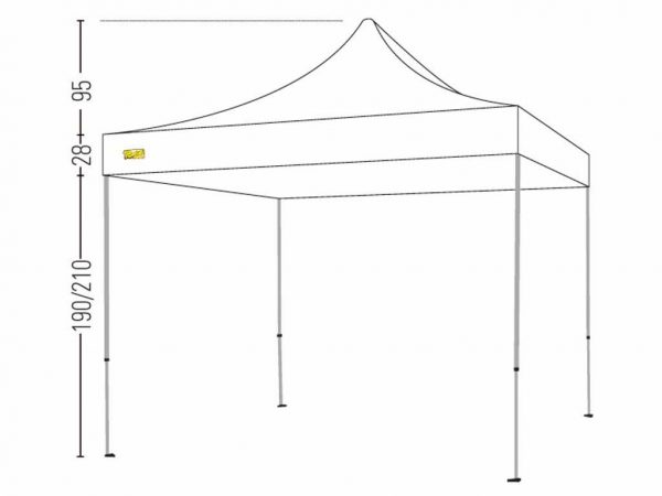 gazebo 3x3 market bianco bertoni