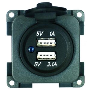 Presa Doppia USB 5V 1A 2,1A CBE MP2USB G