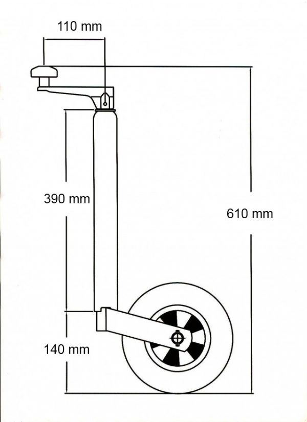 ruotino d'appoggio gonfiabile 48 carrello / caravan