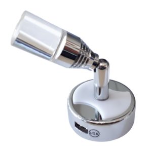 Faretto flessibile a led con porta USB