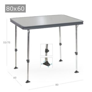 Tavolo 80X60 grigio AL/245-09 Crespo